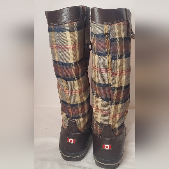 PAJAR -size 40/10-plaid boots -fur lined-fabric and leather-zipperup-laceup - Picture 13 of 15